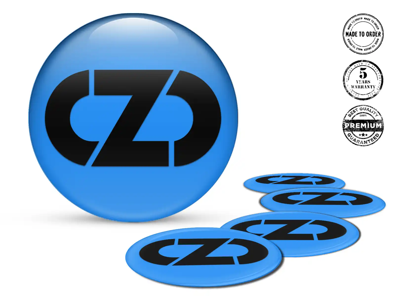 OZ Radplaketten Logo Stilvolles Epoxy-Dome